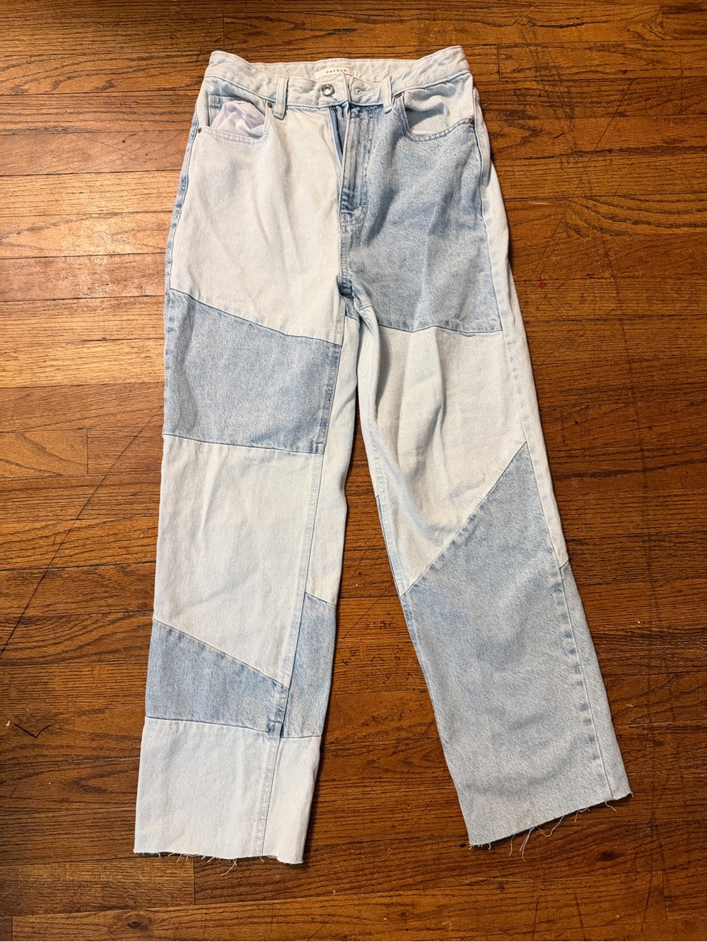 PacSun‎ Patchwork Light Wash Denim Jeans